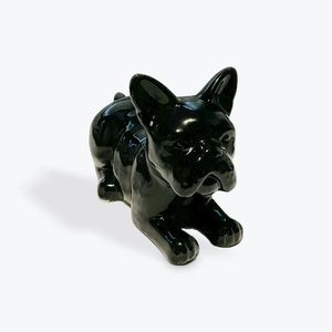 Black Ceramic Bulldog Decoration